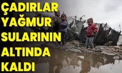 Çadırlar Yağmur Sularının Altında Kaldı