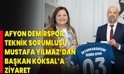 Afyon Demirspor Teknik Sorumlusu Mustafa Yılmaz’dan Başkan Köksal’a Ziyaret