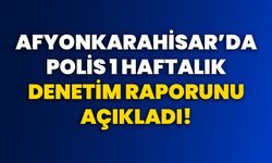 Afyonkarahisar’da polis 1 haftalık denetim raporunu açıkladı!