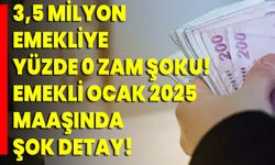 3,5 Milyon Emekliye Yüzde 0 Zam Şoku! Emekli Ocak 2025 Maaşında Şok Detay!