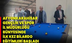 Afyonkarahisar Gençlik Ve Spor İl Müdürlüğü Bünyesinde İlk Kez Bilardo Eğitimleri Başladı