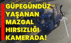 Güpegündüz yaşanan mazgal hırsızlığı kamerada!