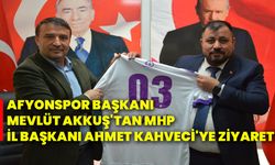 Afyonspor Başkanı Mevlüt Akkuş'tan Mhp İl Başkanı Ahmet Kahveci'ye ziyaret!