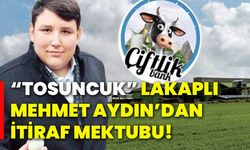 “Tosuncuk” lakaplı Mehmet Aydın’dan itiraf mektubu!