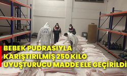 Bebek pudrasıyla karıştırılmış 250 kilo uyuşturucu madde ele geçirildi!