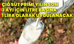 Çiğ süt primi yılın son 3 ayı için litre başına 1 lira olarak uygulanacak!