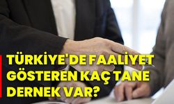 Türkiye'de faaliyet gösteren kaç tane dernek var?