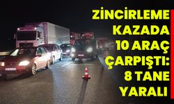 Zincirleme Kazada 10 Araç Çarpıştı: 8 Tane Yaralı