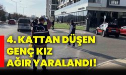 4. Kattan düşen genç kız ağır yaralandı!