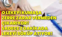 O lekeyi kumaşa zerre zarar vermeden çıkarıyor! Sadece 2 dakikada lekeyi söküp atıyor!