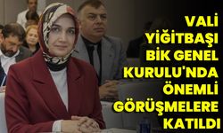 VALİ YİĞİTBAŞI, BİK GENEL KURULU'NDA ÖNEMLİ GÖRÜŞMELERE KATILDI