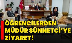 Öğrencilerden Müdür Sünnetci’ye ziyaret!