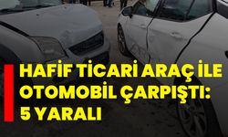 Isparta’da hafif ticari araç ile otomobil çarpıştı: 5 yaralı