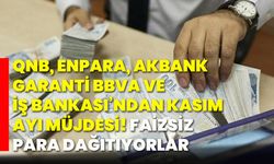 QNB, Enpara, Akbank, Garanti BBVA ve İş Bankası’ndan kasım ayı müjdesi! Faizsiz para dağıtıyorlar