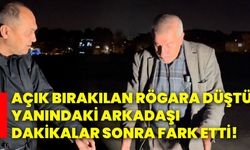 Açık bırakılan rögara düştü, yanındaki arkadaşı dakikalar sonra fark etti!