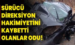 Sürücü Direksiyon Hakimiyetini Kaybetti Olanlar Odu!