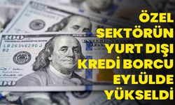 Özel sektörün yurt dışı kredi borcu eylülde yükseldi