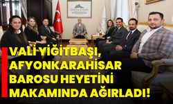 Vali Yiğitbaşı, Afyonkarahisar Barosu Heyetini Makamında Ağırladı!