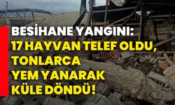 Yalvaç'ta besihane yangını: 17 hayvan telef oldu, tonlarca yem yanarak küle döndü