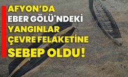 Afyon’da Eber Gölü'ndeki yangınlar çevre felaketine sebep oldu!