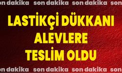 Lastikçi Dükkanı Alevlere Teslim Oldu