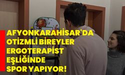 Afyonkarahisar'da otizmli bireyler ergoterapist eşliğinde spor yapıyor!