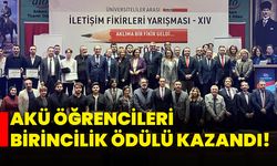 AKÜ öğrencileri birincilik ödülü kazandı!