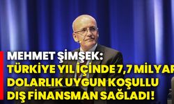 Mehmet Şimşek: Türkiye yıl içinde 7,7 milyar dolarlık uygun koşullu dış finansman sağladı!