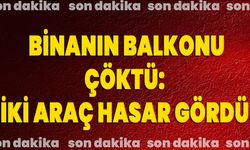 Metruk Binanın Balkonu Çöktü: İki Araç Hasar Gördü