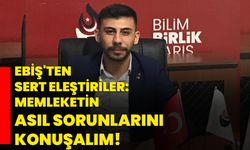 Ebiş'ten sert eleştiriler: Memleketin asıl sorunlarını konuşalım!