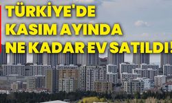 Türkiye'de kasım ayında ne kadar ev satıldı!