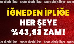 İğneden İpliğe Her Şeye %43,93 Zam!