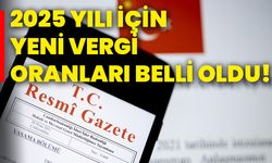 2025 yılı için yeni vergi oranları belli oldu!