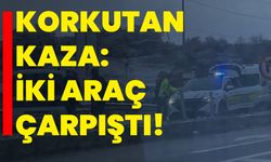 Korkutan kaza: İki araç çarpıştı!