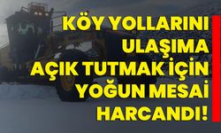 Köy yollarını ulaşıma açık tutmak için yoğun mesai harcandı!