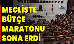 Mecliste bütçe maratonu sona erdi