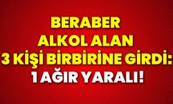 Beraber alkol alan 3 kişi birbirine girdi: 1 ağır yaralı!