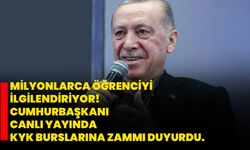 Milyonlarca öğrenciyi ilgilendiriyor! Cumhurbaşkanı canlı yayında KYK burslarına zammı duyurdu.