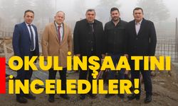 Okul inşaatını incelediler!