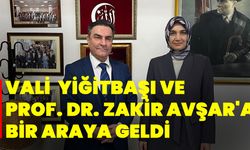 Vali  Yiğitbaşı ve  Prof. Dr. Zakir Avşar'a bir araya geldi