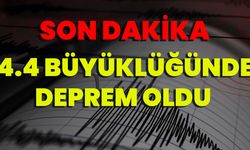 Son Dakika: 4.4 Büyüklüğünde Deprem Oldu