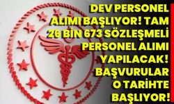 Dev Personel Alımı Başlıyor! Tam 26 Bin 673 Sözleşmeli Personel Alımı Yapılacak! Başvurular O Tarihte Başlıyor!