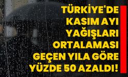 Türkiye'de kasım ayı yağışları ortalaması geçen yıla göre yüzde 50 azaldı!