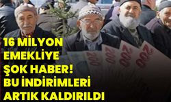 16 milyon emekliye ŞOK haber!Bu indirimleri artık kaldırıldı