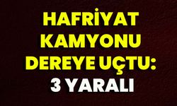 Hafriyat Kamyonu Dereye Uçtu: 3 Yaralı