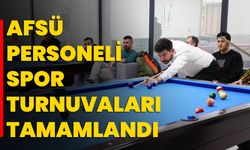 AFSÜ Personeli Spor Turnuvaları Tamamlandı