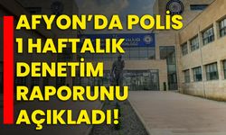 Afyon’da Polis 1 haftalık denetim raporunu açıkladı!