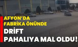 Afyon’da fabrika önünde drift pahalıya mal oldu!