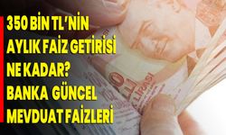 350 bin TL’nin aylık faiz getirisi ne kadar? Banka güncel mevduat faizleri