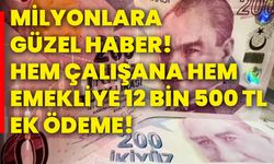 Milyonlara güzel haber! Hem çalışana hem emekliye 12 bin 500 TL ek ödeme!